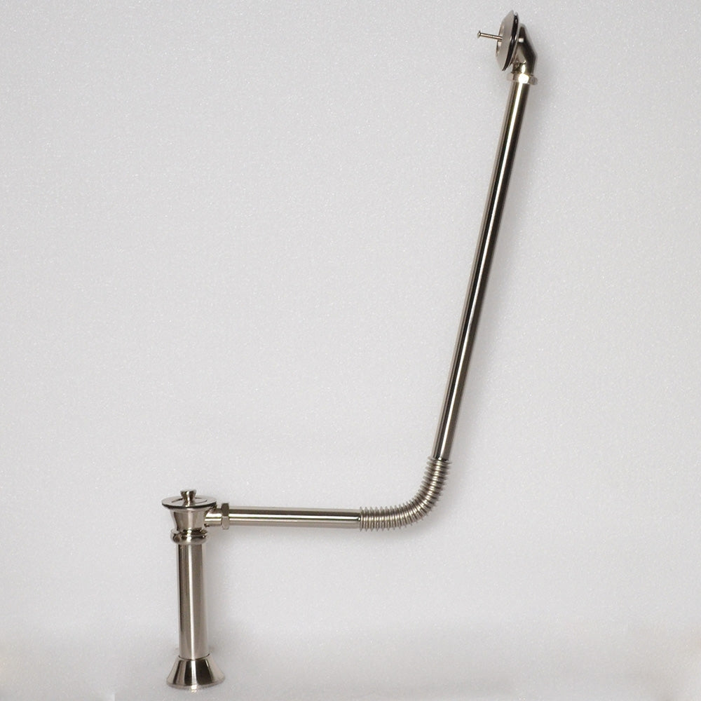 BW04BN Victorian Drain with Lift Off Brass Stopper in Brushed