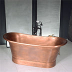 “SanSiro Cognac Soaker 67LA” 67" Extra Thick Luxurious 2mm 14gge Copper Bathtub