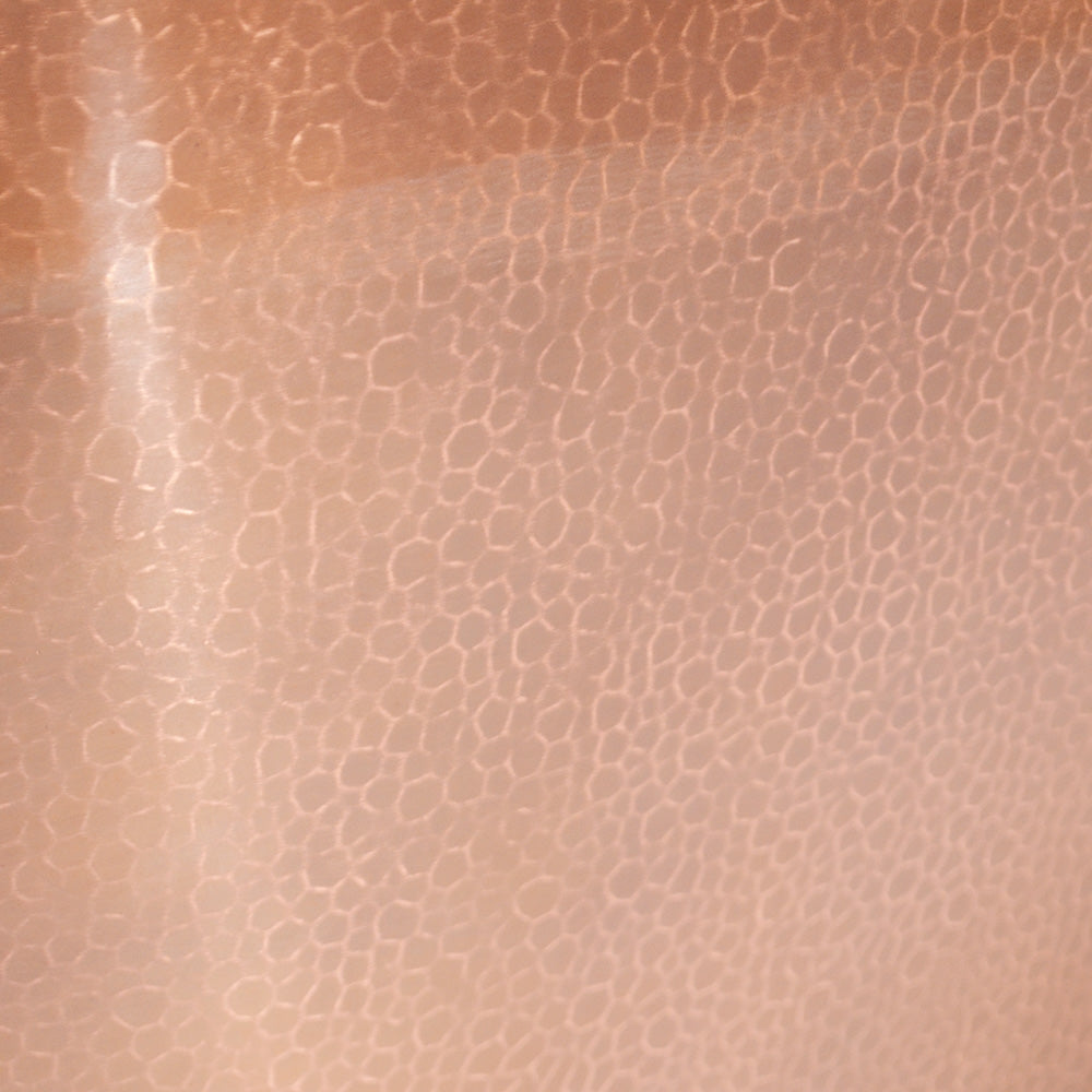 “SanSiro Toulon73HAAir” 73" x 32" “Warmed Air Jetted” French Bateau Tub Hammered Light Aged Solid Copper Exterior