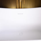“SanSiro AquitaineA67PC” 67" “Warmed Air Jetted” Tub with a Mirror Polished Solid Copper Shell Exterior and Thick CoreAcryl Acrylic Interior
