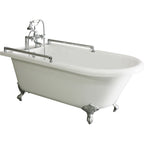 “ACFL59FPK” 59" Extra Wide Classic Clawfoot Tub and Faucet Package with Grab Bars