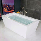 “SanSiro Asti 67CAirSpa Heated Air Jetted plus Heated Water” 67" x 34" Center Drain Freestanding Tub