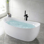 “SanSiro Antium59EWJ Whirlpool Water Jetted” 59" x 32" End Drain Freestanding Tub
