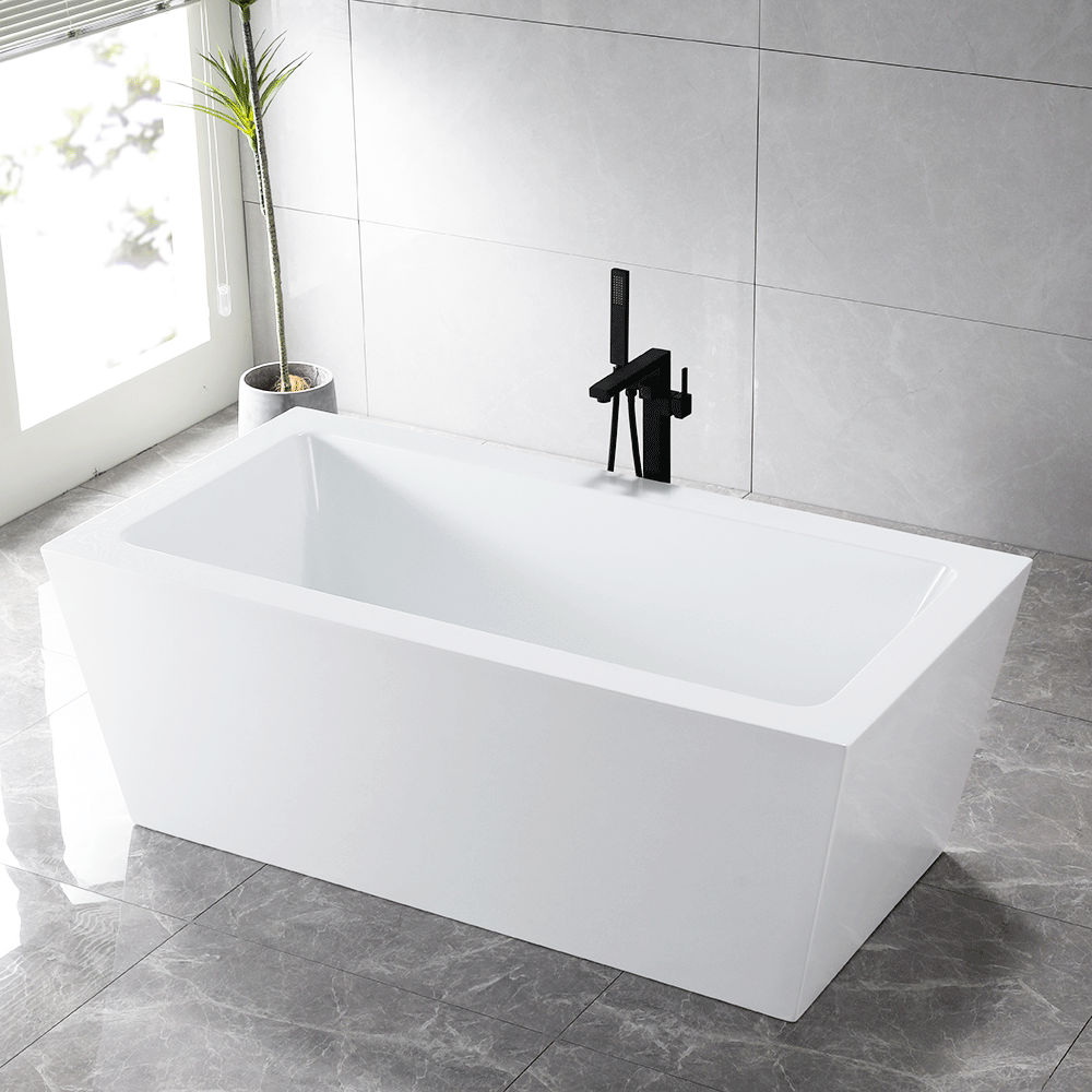 Asti59E Air Spa bathtub with a modern black faucet