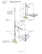 BL01PN “British Lever Drain” in Polished Nickel Finish