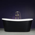 67" x 32" Freestanding Tub “Calypso Pisces 67BKSK” CoreAcryl Acrylic in Matte Black Finish