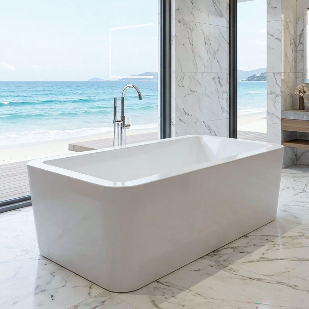 79" x 40" Large Microbubble Tub “SanSiro Classique 79MB” Reinforced Acrylic