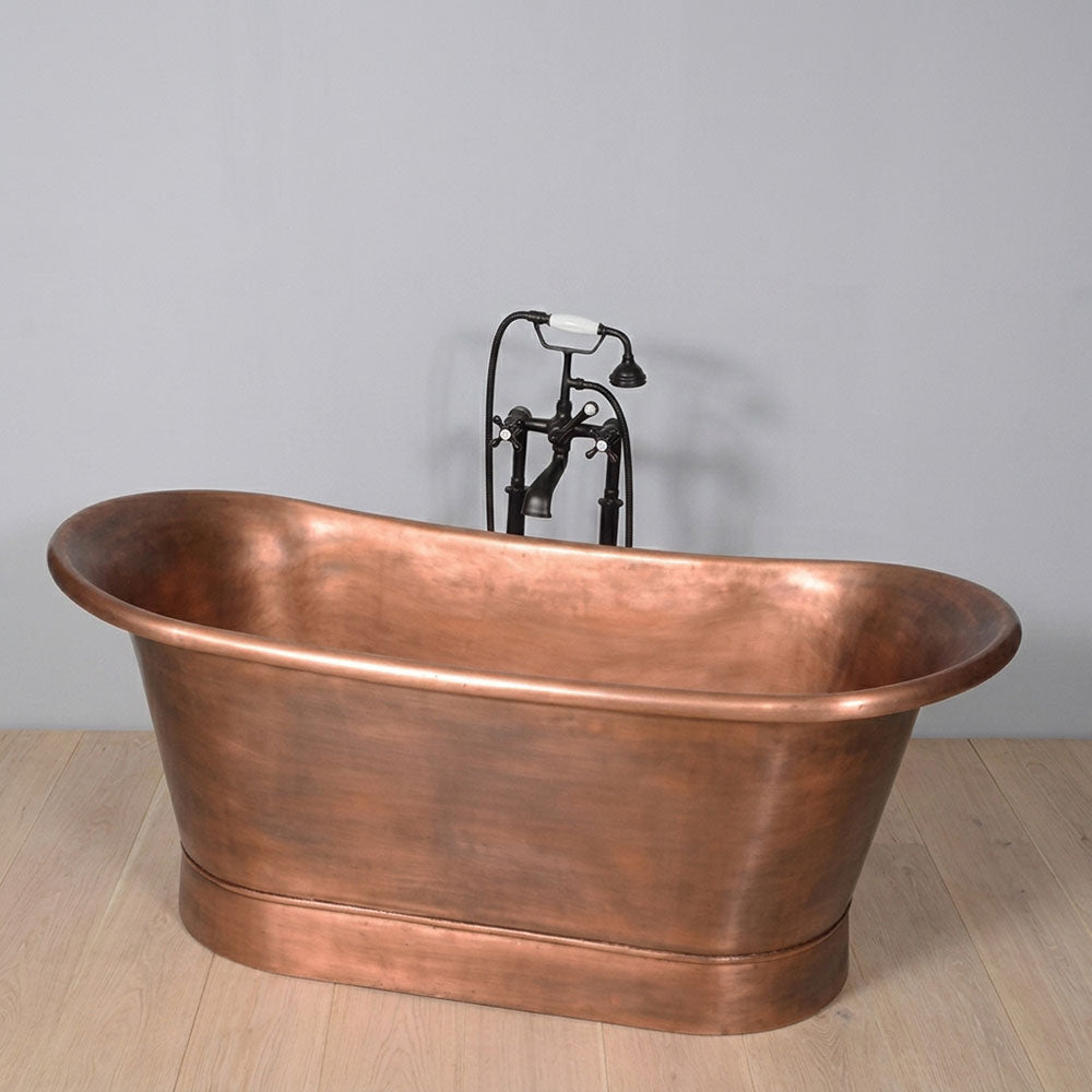 “SanSiro Cognac Air 59LAA” Extra Thick 2mm-14gge Luxurious Air Jetted Copper Bathtub
