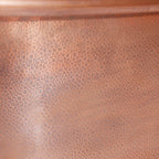 “SanSiro Colmar73HLAAir” 73" Variable Speed Air Jetted Hammered Lightly Aged Copper French Bateau Bathtub