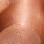 “SanSiro Colmar73HLAAir” 73" Variable Speed Air Jetted Hammered Lightly Aged Copper French Bateau Bathtub