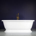 75" Air Jetted Water Heated Pedestal Tub – SanSiro SSPD75NAirSpa Reinforced Acrylic