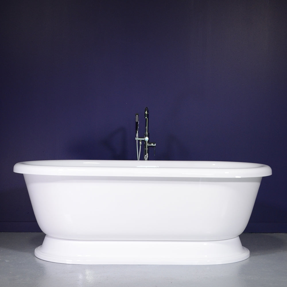 Jetted Pedestal Tub – Empress EMPD75N 75 Inch Hydro Massage Water