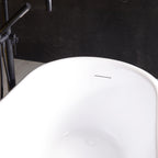 “Calypso Athena-WH58” 58 Inch CoreAcryl Acrylic Swedish Slipper Clawfoot Tub “High Gloss White” Interior and Exterior