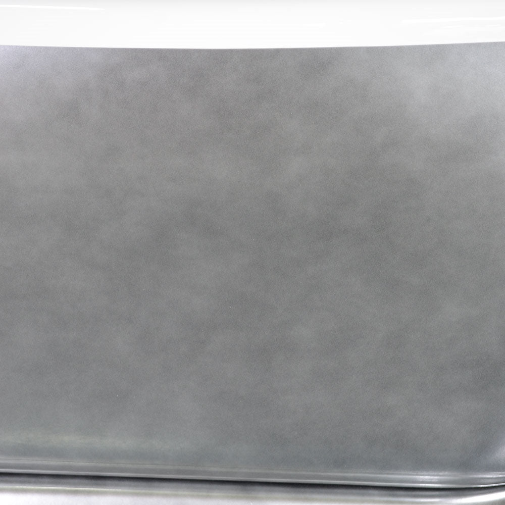 “Calypso-ACHPD59” 59 Inch White CoreAcryl Acrylic French Bateau Pedestal Tub with “Aged Chrome - Pewter Tone” Exterior Finish