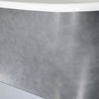 “Calypso-SKAC59” 59" x 31.5"  French Bateau Skirted Bathtub with “Aged Chrome” Exterior Finish