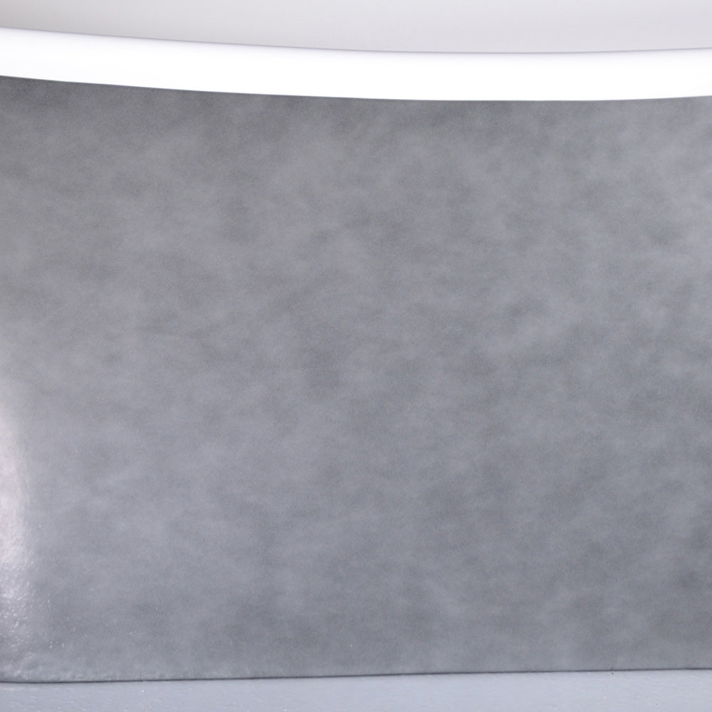 “Calypso-SKAC73” 73" x 32.5"  French Bateau Skirted Bathtub with “Aged  Chrome” Exterior Finish