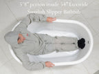 “Calypso Iris-54WH” 54 InchCoreAcryl Acrylic Swedish Slipper Pedestal Tub “High Gloss White” Interior and Exterior