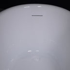 “Calypso Iris-58-USLPD” 58 Inch White CoreAcryl Acrylic Swedish Slipper Pedestal Tub “Umber Washed Silver Leaf” Exterior