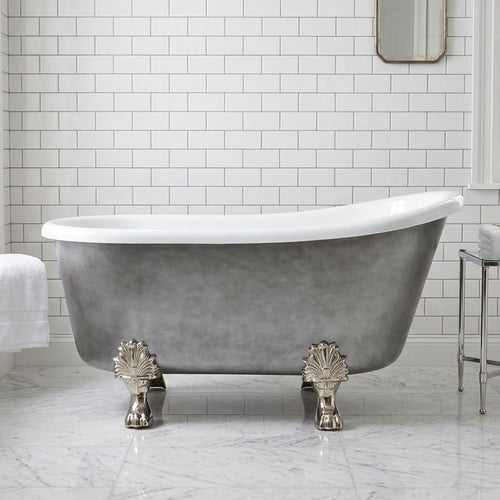 Calypso Athena 54ACHCL, 54-inch clawfoot tub with aged chrome finish