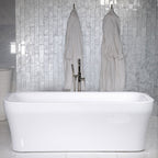 Air Jetted Tub - Freestanding 67"x35" SanSiro Eclipse67CAJ Heated Air