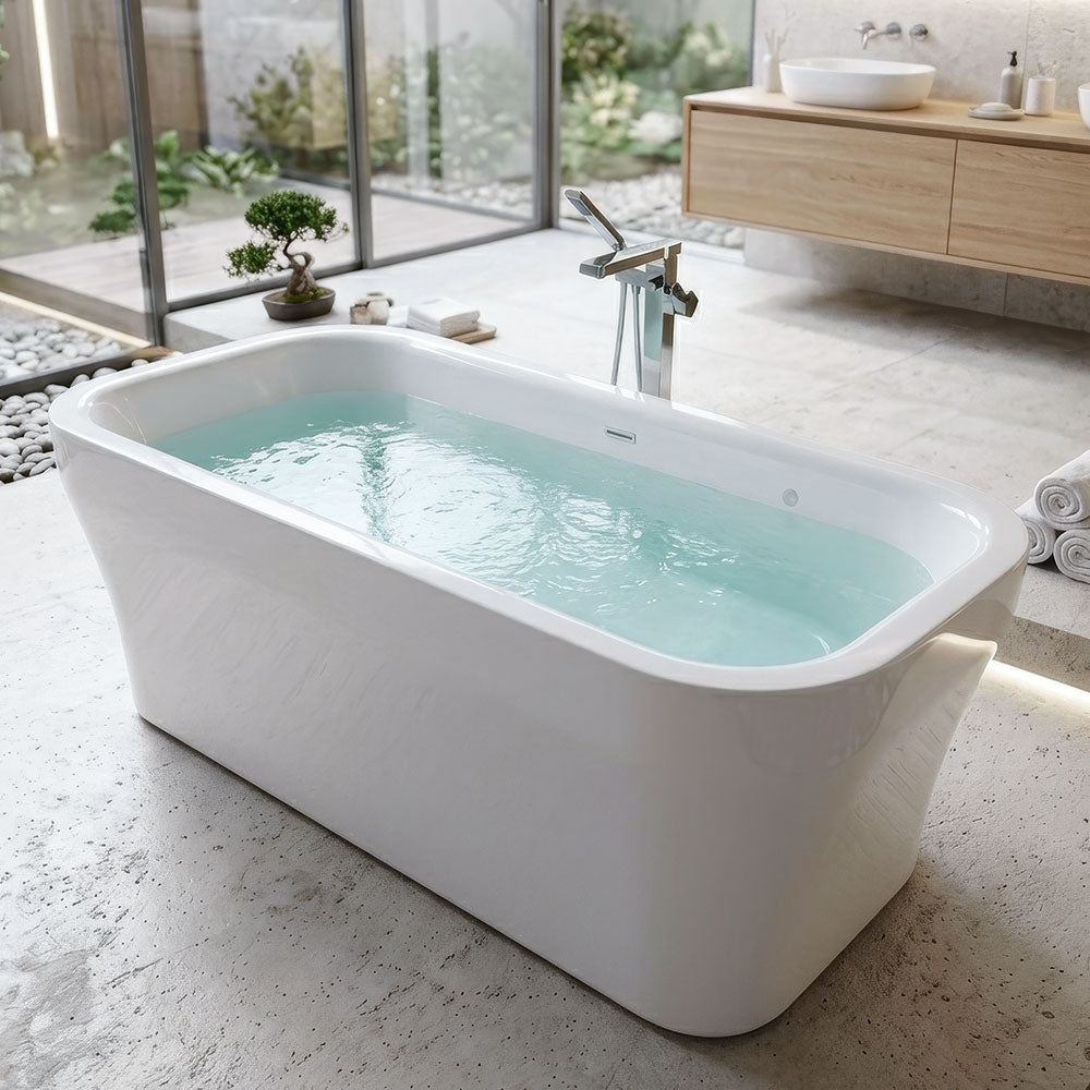 67" x 35" Microbubble Tub “SanSiro Eclipse Silk Plus Air 67MB” Reinforced Acrylic
