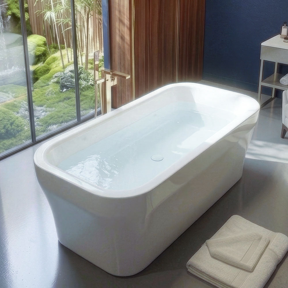 67" x 35" Microbubble Tub “SanSiro Eclipse Silk Plus Air 67MB” Reinforced Acrylic