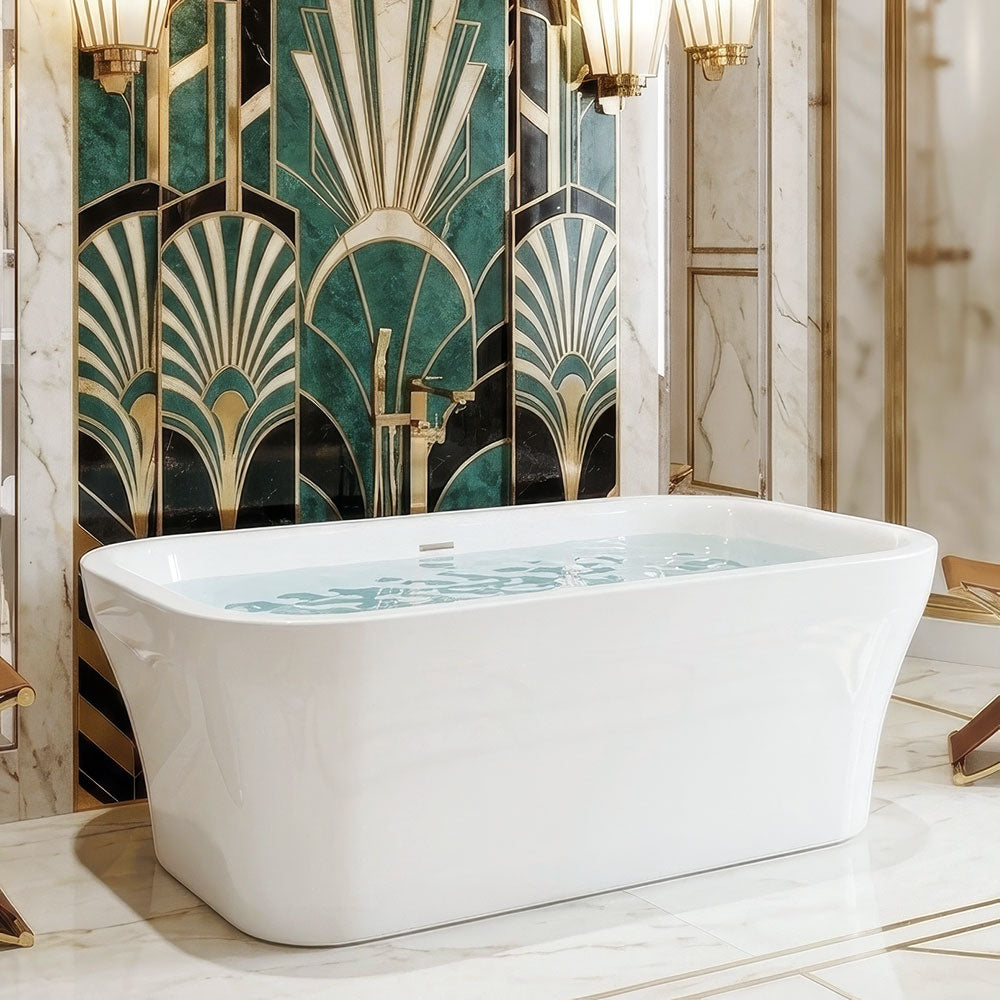 67" x 35" Microbubble Tub “SanSiro Eclipse Silk Plus Air 67MB” Reinforced Acrylic