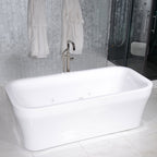 “SanSiro Eclipse73C” 73 x 35 inch “Foam Insulated Cavity Walls” Acrylic Freestanding Bathtub