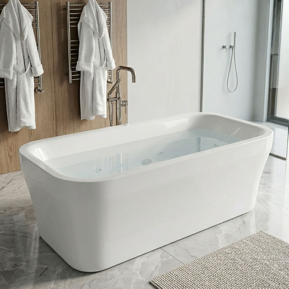 Jetted Freestanding Tub – Eclipse-SM73CHS 73 x 35 inch Center