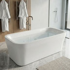 “SanSiro Eclipse73C” 73 x 35 inch “Foam Insulated Cavity Walls” Acrylic Freestanding Bathtub