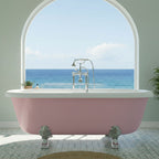 75" Air Jetted Water Heated Clawfoot Tub – SanSiro SS75NAirSpa Reinforced Acrylic