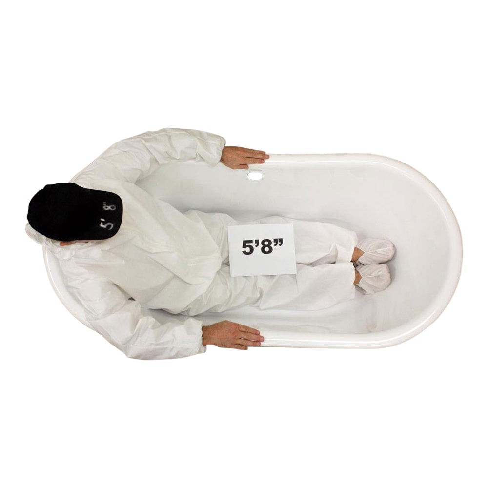 “HLBT59FPK All Inclusive” 59" Hotel Collection  Heavy Duty Double Skin Acrylic French Bateau Clawfoot Tub and Faucet Package
