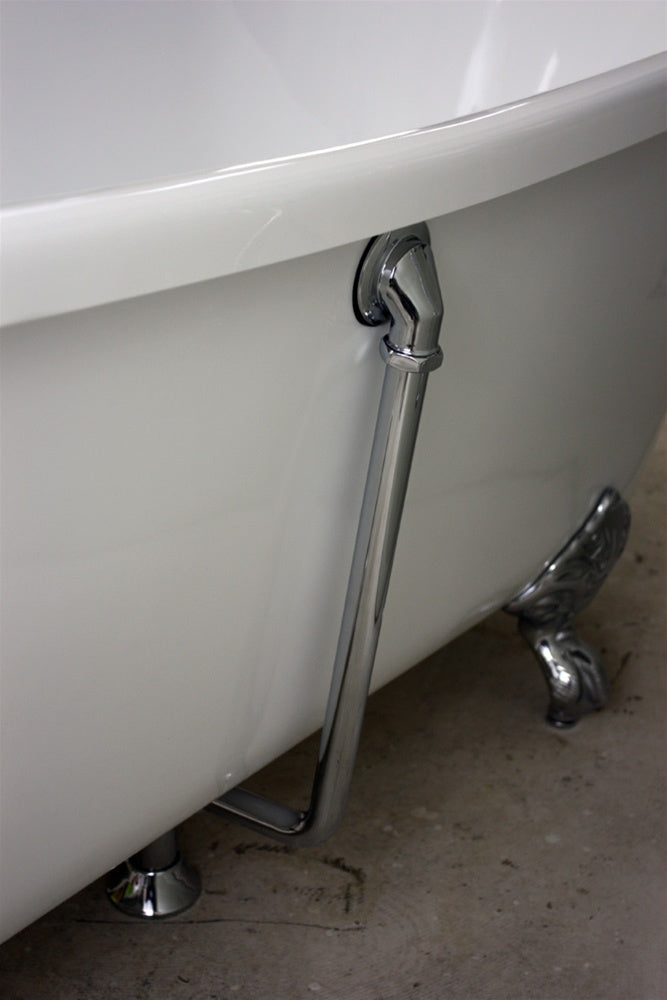 “HLBT67FPK All Inclusive” 67" Hotel Collection  Heavy Duty Double Skin Acrylic French Bateau Clawfoot Tub and Faucet Package