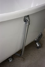 “HLBT67FPK All Inclusive” 67" Hotel Collection  Heavy Duty Double Skin Acrylic French Bateau Clawfoot Tub and Faucet Package