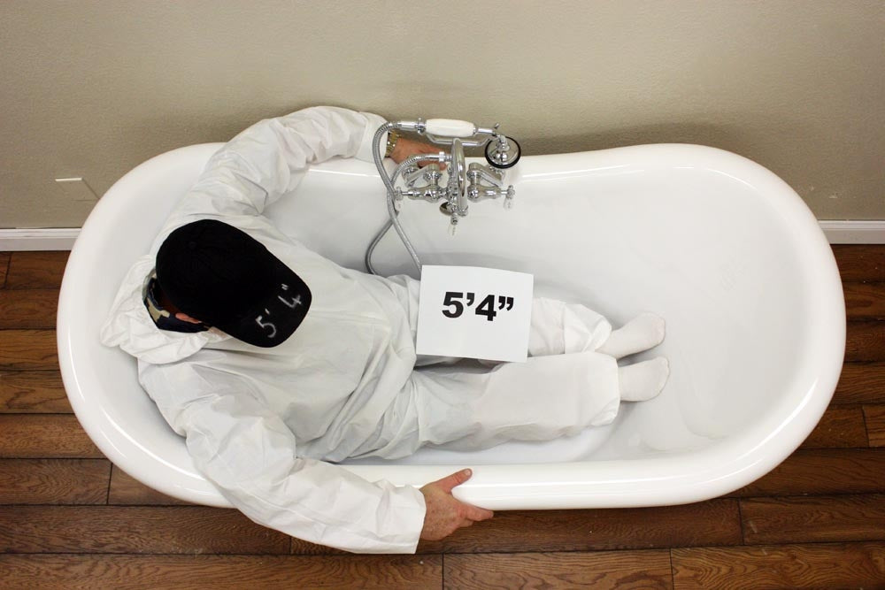 “HLDS59FPK All Inclusive” 59" Hotel Collection  Heavy Duty Double Skin Acrylic Double Slipper Clawfoot Tub and Faucet Package