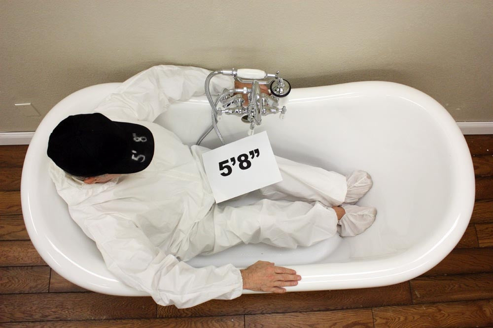 “HLDS59FPK All Inclusive” 59" Hotel Collection  Heavy Duty Double Skin Acrylic Double Slipper Clawfoot Tub and Faucet Package