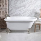 “HLFL56” 56" Hotel Collection CoreAcryl Acrylic Classic Clawfoot Tub with Feet