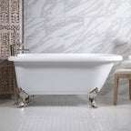 “HLFL53FPK All Inclusive” 53" Hotel Collection  Heavy Duty Double Skin Acrylic Classic Style Clawfoot Tub and Faucet Package