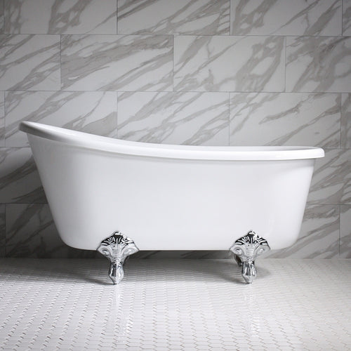 Clawfoot Tub - CoreAcryl™ Swedish Slipper HL-DanubeCLWH58 58"x30"