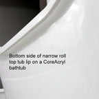 “HLSW58FPK All Inclusive” 58" Hotel Collection  Heavy Duty Double Skin Acrylic Swedish Slipper Clawfoot Tub and Faucet Package
