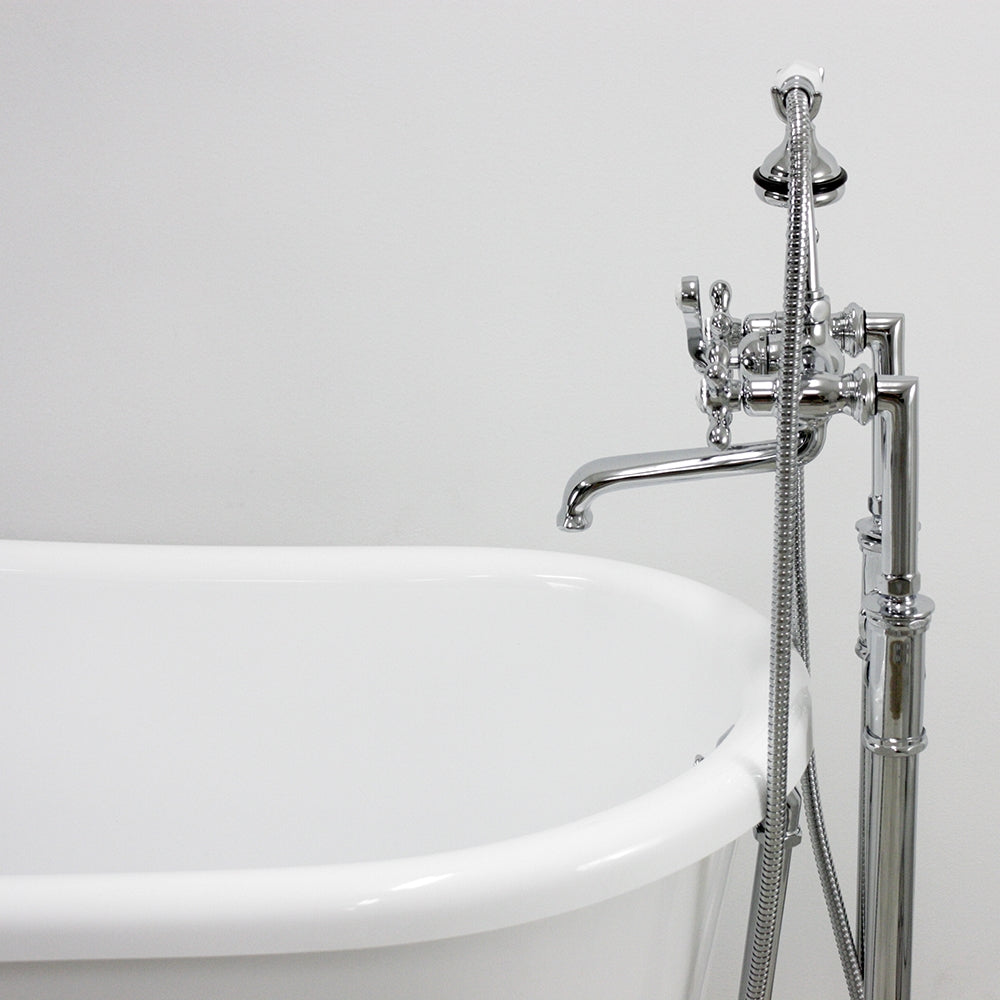 “HLSWPD54” 54" Hotel Collection CoreAcryl Acrylic Swedish Slipper Pedestal Tub with Base