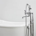 “HLSWPD58” 58" Hotel Collection CoreAcryl Acrylic Swedish Slipper Pedestal Tub with Base