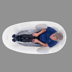 “SanSiro Antium 59EAirSpa” Heated Air Jetted with Water Heater 59" Freestanding Acrylic Tub