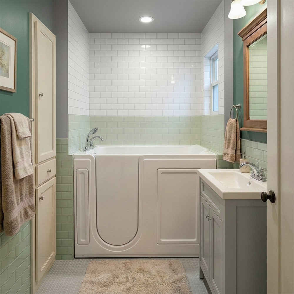 “Revitalise” 53" x 26.5" Walk-In Water Jetted with Water Heater, Ozone and 8 Jets