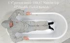 “HLDB67” 67" CoreAcryl WHITE Acrylic Double Ended Clawfoot Tub with Feet