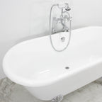 “HLDB67FPK All Inclusive” 67" Hotel Collection  Heavy Duty Double Skin Acrylic Double Ended Clawfoot Tub and Faucet Package