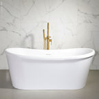 “SanSiro Calypso-Air59SKWH Heated Air Jetted” 59" French Bateau Skirted Tub