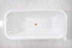 “SanSiro Eclipse 73CAirSpa Heated Air Jetted plus Heated Water” 73" x 35" Center Drain Freestanding Tub