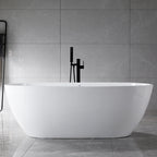 “SanSiro Aquino 63CAJ Heated Air Jetted” 63 x 32 inch Center Drain Freestanding Acrylic Bathtub
