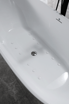 “SanSiro Aquino 67CAJ Heated Air Jetted” 67 x 32 inch Center Drain Freestanding Acrylic Bathtub